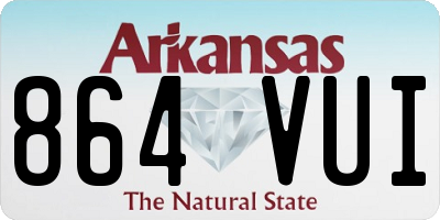 AR license plate 864VUI