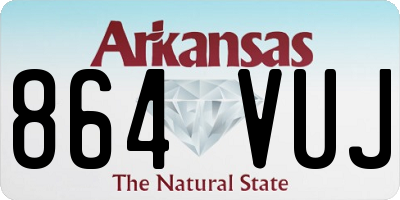 AR license plate 864VUJ