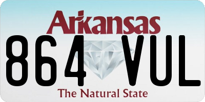 AR license plate 864VUL