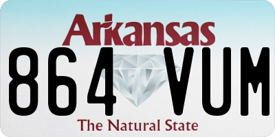 AR license plate 864VUM