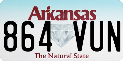 AR license plate 864VUN