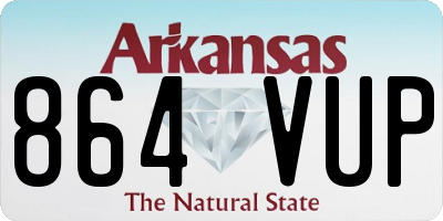 AR license plate 864VUP
