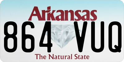 AR license plate 864VUQ