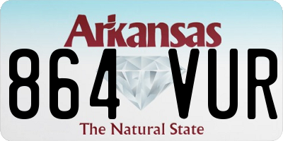 AR license plate 864VUR