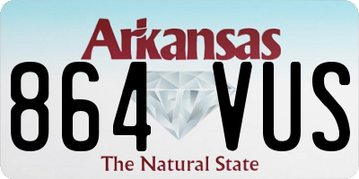 AR license plate 864VUS