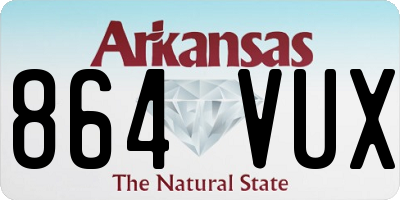 AR license plate 864VUX