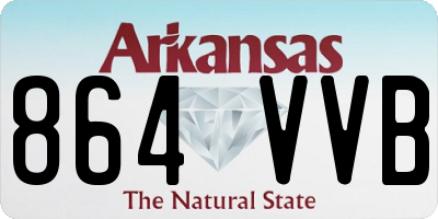 AR license plate 864VVB