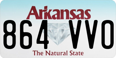 AR license plate 864VVO
