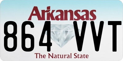AR license plate 864VVT