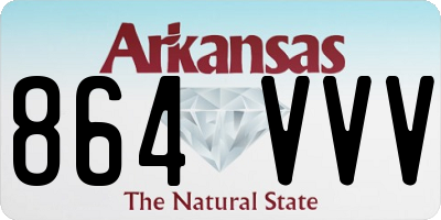 AR license plate 864VVV