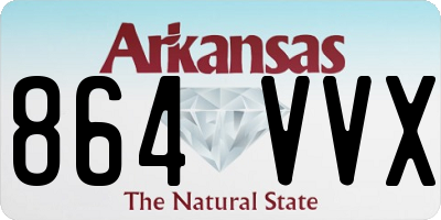 AR license plate 864VVX