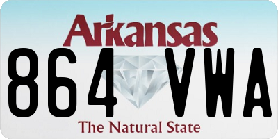 AR license plate 864VWA