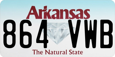 AR license plate 864VWB