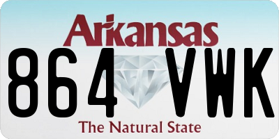 AR license plate 864VWK