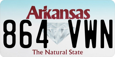 AR license plate 864VWN