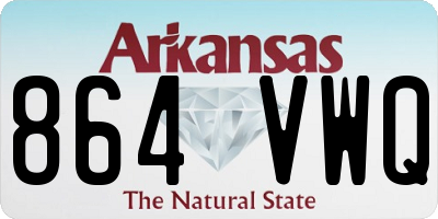 AR license plate 864VWQ