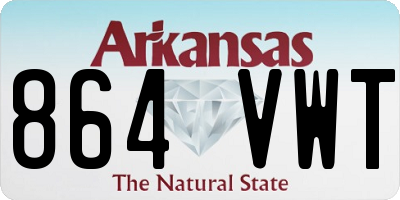 AR license plate 864VWT