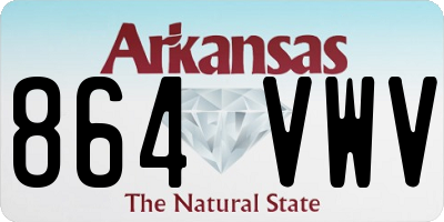 AR license plate 864VWV