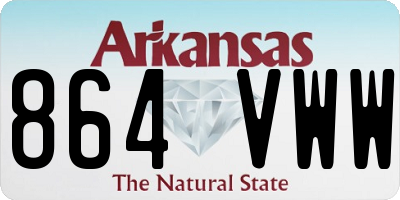 AR license plate 864VWW