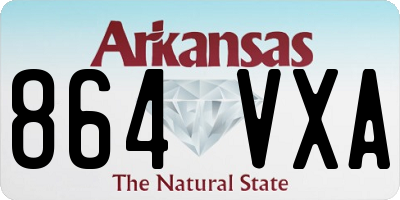 AR license plate 864VXA