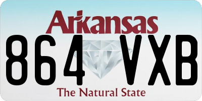 AR license plate 864VXB