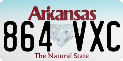 AR license plate 864VXC