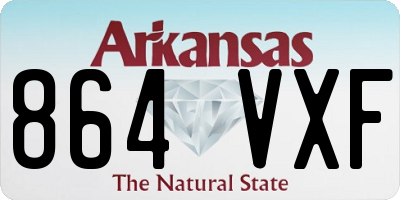 AR license plate 864VXF