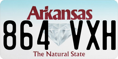 AR license plate 864VXH