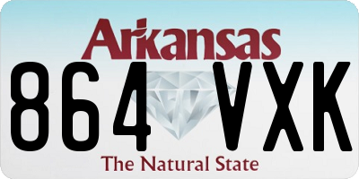 AR license plate 864VXK