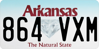 AR license plate 864VXM