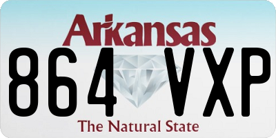 AR license plate 864VXP