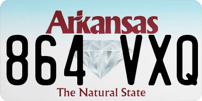 AR license plate 864VXQ