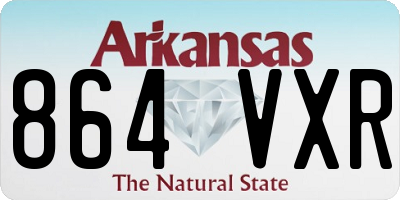 AR license plate 864VXR