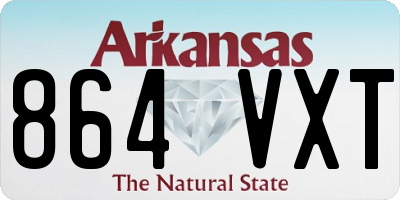 AR license plate 864VXT
