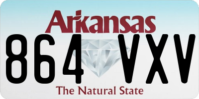AR license plate 864VXV