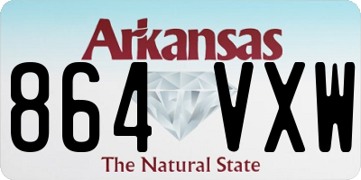 AR license plate 864VXW