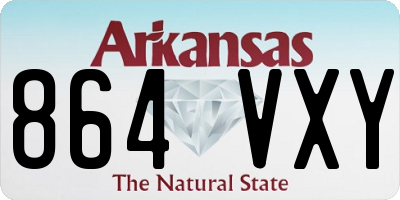 AR license plate 864VXY