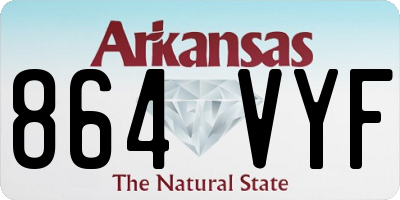 AR license plate 864VYF