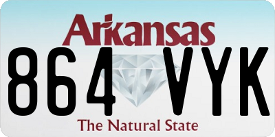 AR license plate 864VYK