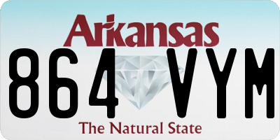 AR license plate 864VYM