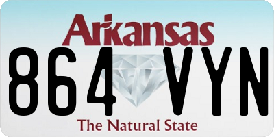 AR license plate 864VYN