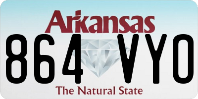 AR license plate 864VYO
