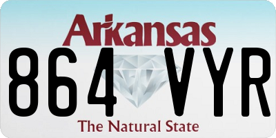 AR license plate 864VYR