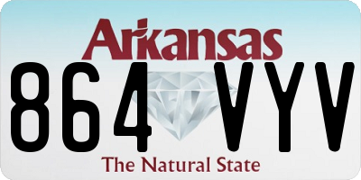 AR license plate 864VYV