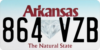 AR license plate 864VZB