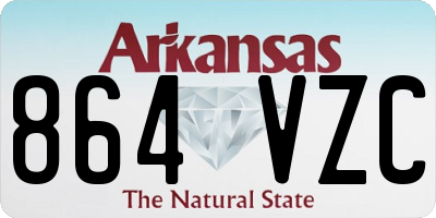 AR license plate 864VZC
