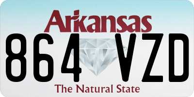 AR license plate 864VZD