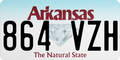 AR license plate 864VZH