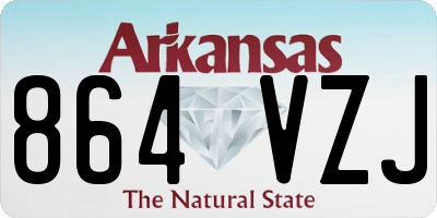 AR license plate 864VZJ
