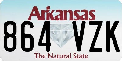 AR license plate 864VZK